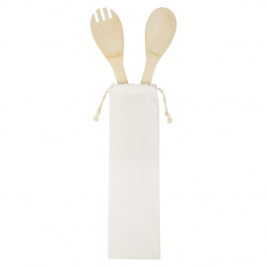 Logo trade corporate gift photo of: Endiv bamboo salad spoon and fork