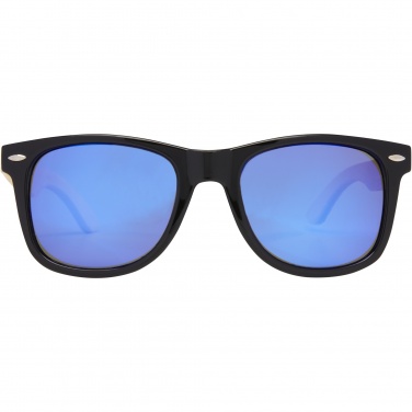 Logo trade promotional item photo of: Taiyō rPET/bamboo mirrored polarized sunglasses in gift box