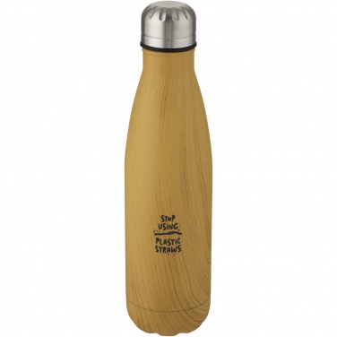 Logo trade corporate gift photo of: Cove 500 ml vacuum insulated stainless steel bottle with wood print