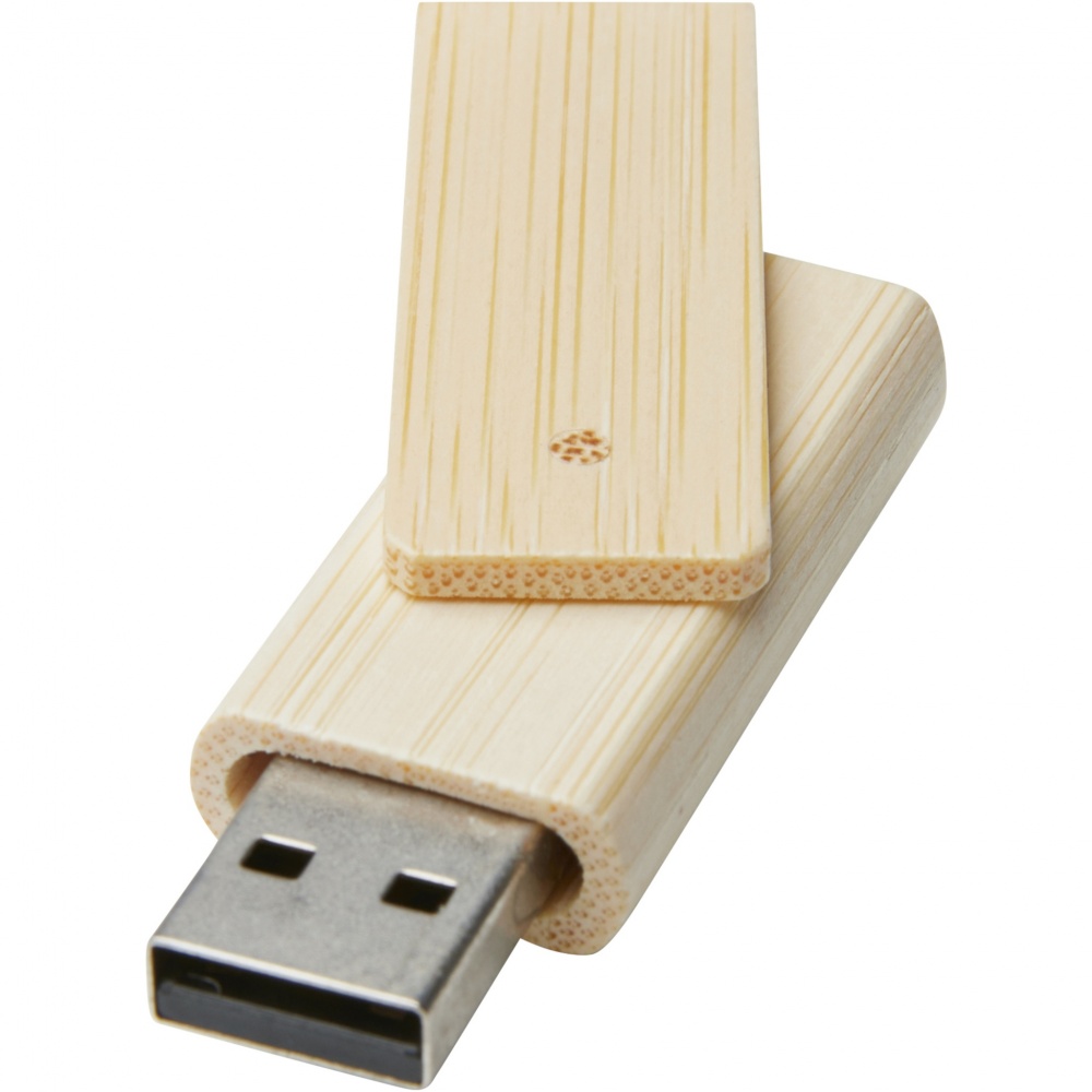 Logo trade advertising products image of: Rotate 16GB bamboo USB flash drive