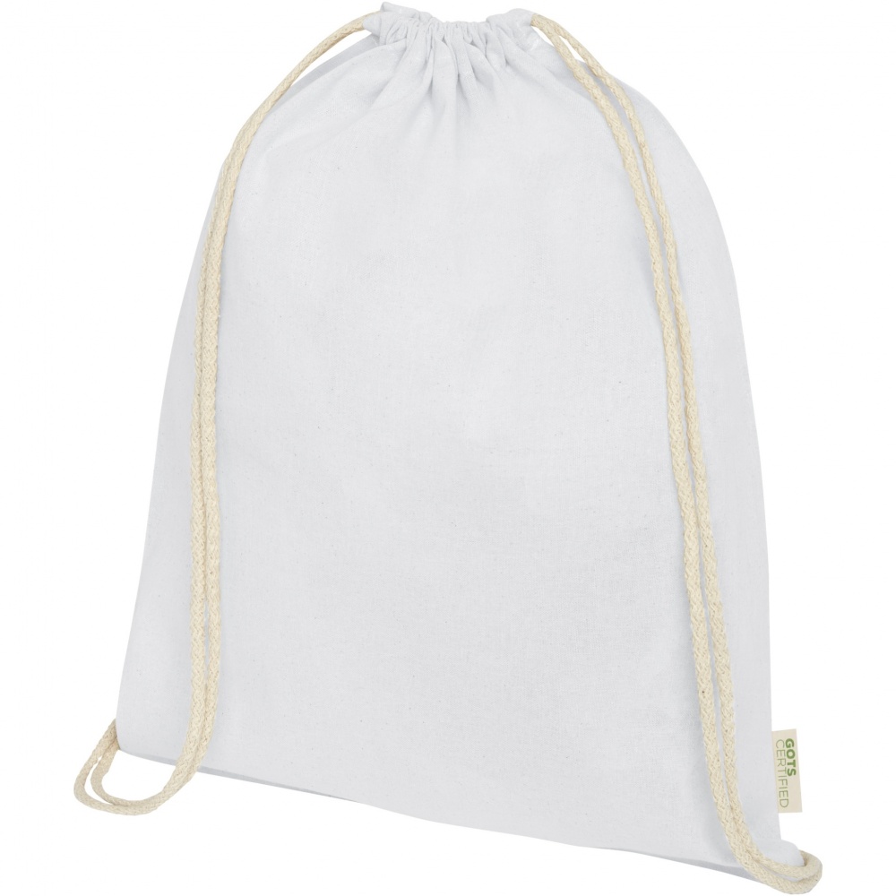 Logo trade corporate gifts picture of: Orissa 140 g/m² organic cotton drawstring bag 5L