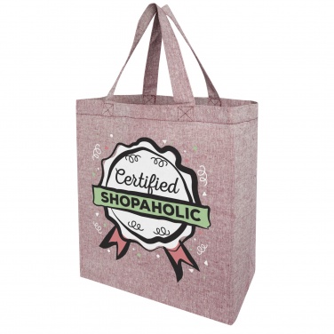 Logo trade promotional merchandise picture of: Pheebs 150 g/m² recycled gusset tote bag 13L