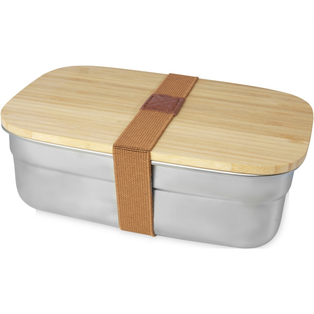 Logotrade promotional giveaway picture of: Tite stainless steel lunch box with bamboo lid