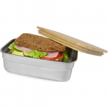 Logo trade corporate gifts picture of: Tite stainless steel lunch box with bamboo lid