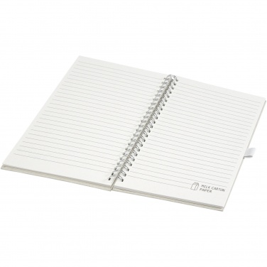 Logo trade corporate gifts picture of: Dairy Dream A5 size reference recycled milk cartons spiral notebook
