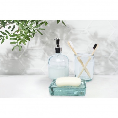 Logotrade promotional item picture of: Jabony 3-piece recycled glass bathroom set