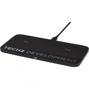 Logo trade promotional products picture of: Hybrid 15W premium dual wireless charging pad