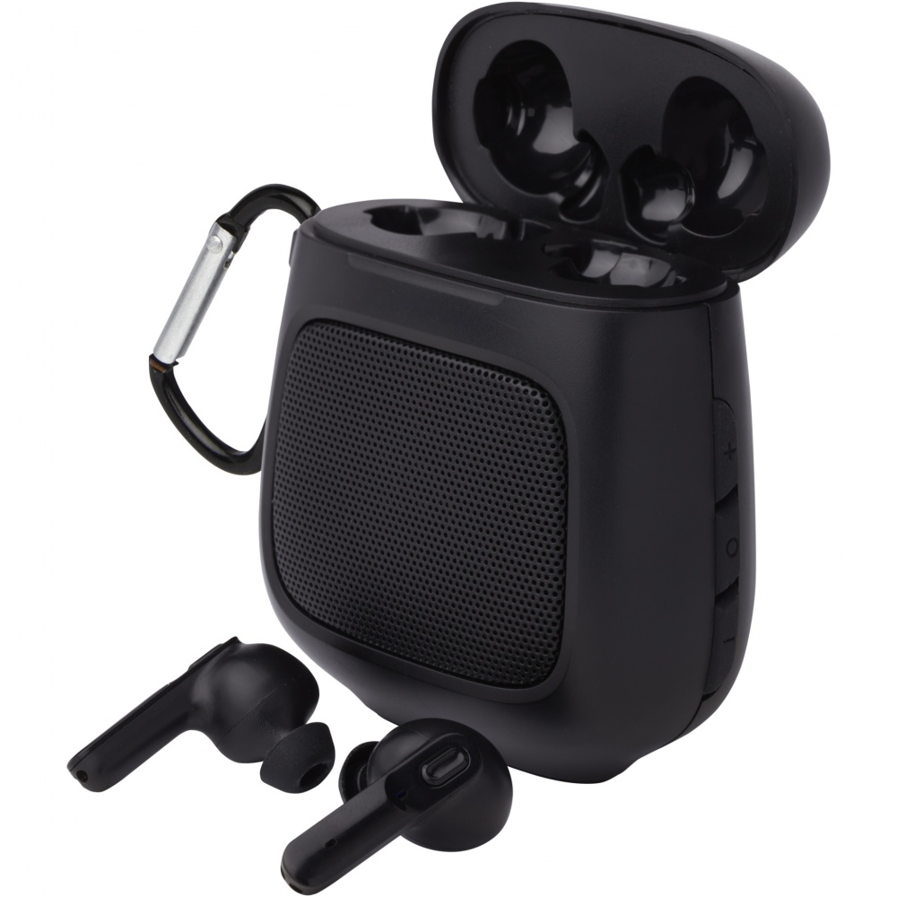 Logo trade promotional gift photo of: Remix auto pair True Wireless earbuds and speaker