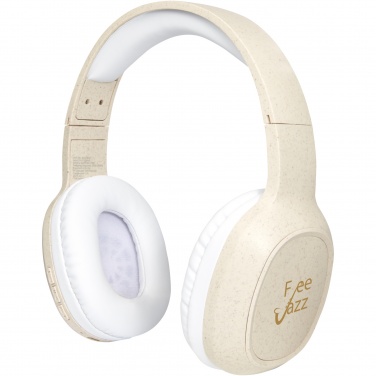 Logo trade advertising products image of: Riff wheat straw Bluetooth® headphones with microphone