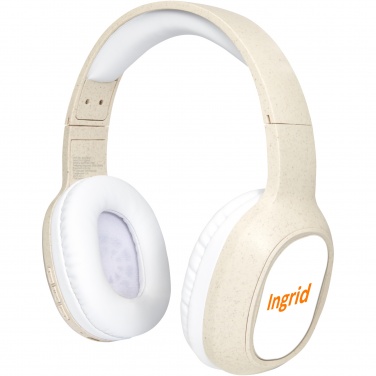 Logotrade promotional giveaways photo of: Riff wheat straw Bluetooth® headphones with microphone