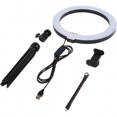 Logo trade promotional items picture of: Studio ring light for selfies and vlogging with phone holder and tripod