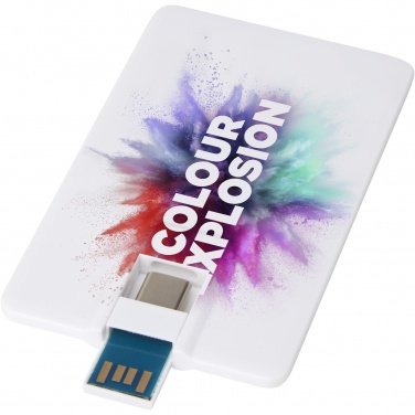 Logotrade promotional item image of: Duo slim 64GB USB drive with Type-C and USB-A 3.0