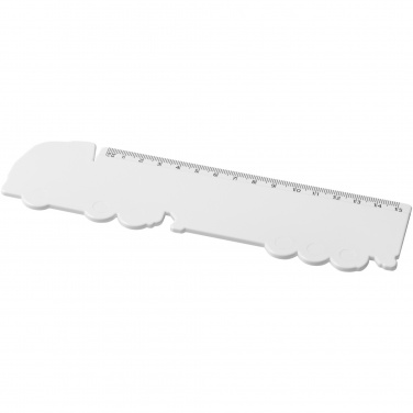 Logotrade promotional gift image of: Tait 15 cm lorry-shaped recycled plastic ruler