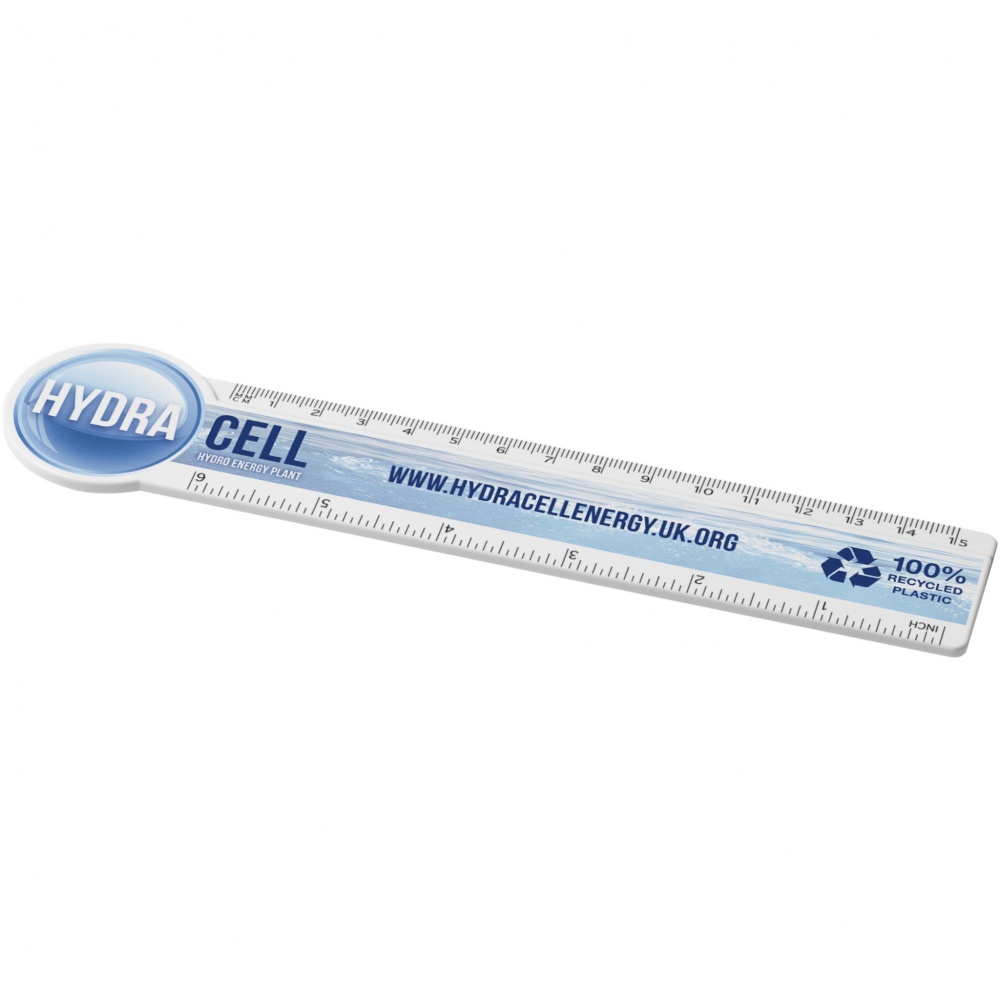Logotrade promotional gifts photo of: Tait 15 cm circle-shaped recycled plastic ruler 