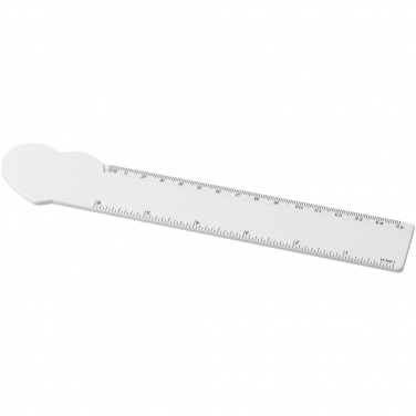 Logotrade advertising product picture of: Tait 15 cm heart-shaped recycled plastic ruler