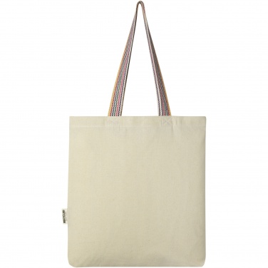 Logo trade business gift photo of: Rainbow 180 g/m² recycled cotton tote bag 5L