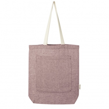 Logo trade promotional products image of: Pheebs 150 g/m² recycled cotton tote bag with front pocket 9L