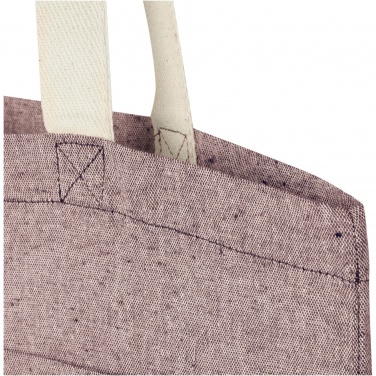 Logo trade advertising products image of: Pheebs 150 g/m² recycled cotton tote bag with front pocket 9L