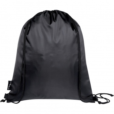 Logo trade business gifts image of: Ash recycled foldable drawstring bag 7L
