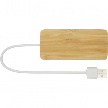 Logo trade promotional items image of: Tapas bamboo USB hub