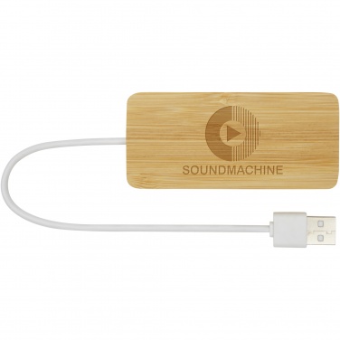 Logo trade promotional merchandise image of: Tapas bamboo USB hub