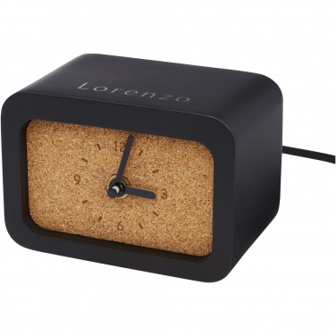 Logotrade promotional products photo of: Momento wireless limestone charging desk clock