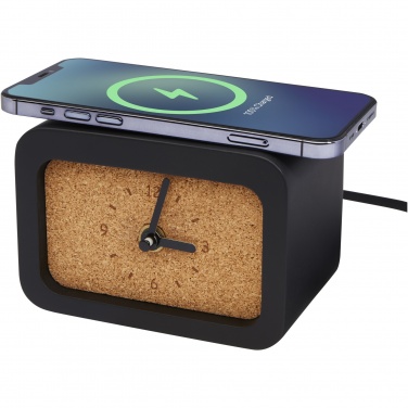 Logotrade advertising product image of: Momento wireless limestone charging desk clock