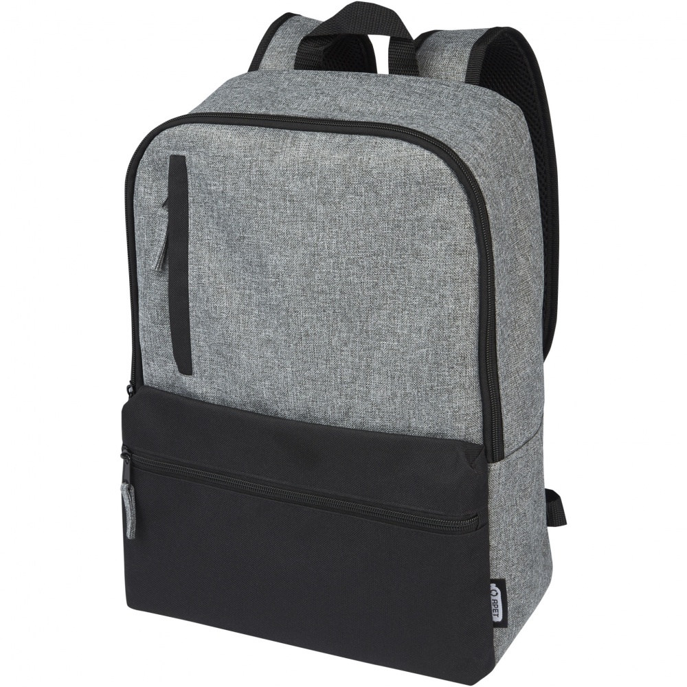 Logo trade promotional giveaway photo of: Reclaim 15" GRS recycled two-tone laptop backpack 14L
