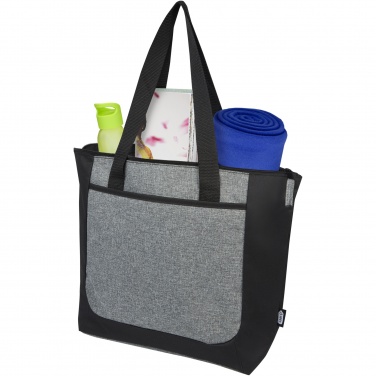 Logotrade corporate gift picture of: Reclaim GRS recycled two-tone zippered tote bag 15L