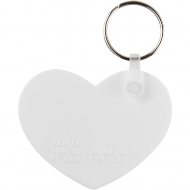 Logotrade promotional merchandise photo of: Tait heart-shaped recycled keychain