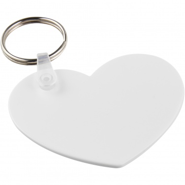 Logo trade promotional gift photo of: Tait heart-shaped recycled keychain