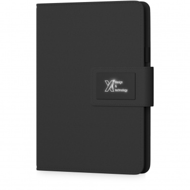 Logotrade promotional product picture of: SCX.design O16 A5 light-up notebook power bank