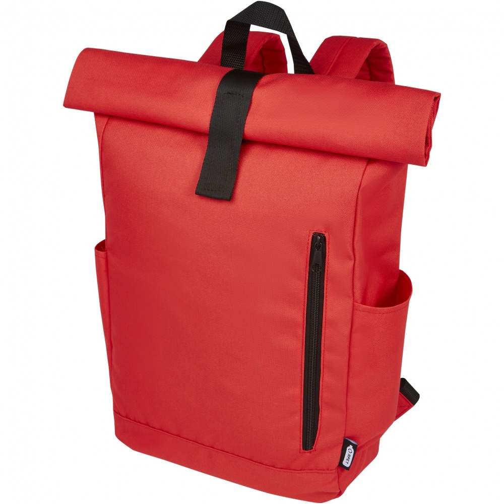 Logotrade promotional giveaways photo of: Byron 15.6" GRS RPET roll-top backpack 18L