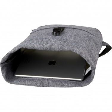 Logo trade corporate gifts image of: Felta GRS recycled felt roll-top bike bag 13L