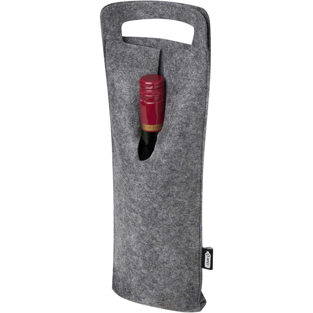 Logo trade promotional gifts picture of: Felta 75 cl GRS recycled felt wine bag
