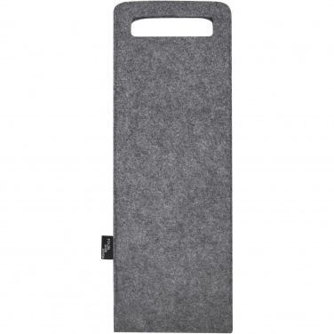 Logo trade business gifts image of: Felta 75 cl GRS recycled felt wine bag