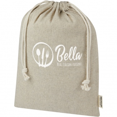 Logo trade business gift photo of: Pheebs 150 g/m² GRS recycled cotton gift bag large 4L