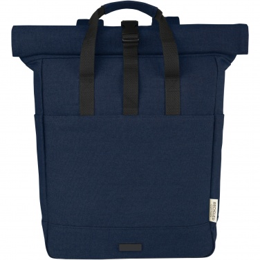 Logotrade promotional items photo of: Joey 15” GRS recycled canvas rolltop laptop backpack 15L