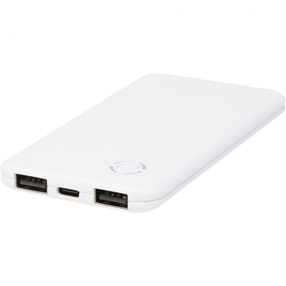 Logo trade promotional items image of: Slender 4000 mAh slim dual power bank