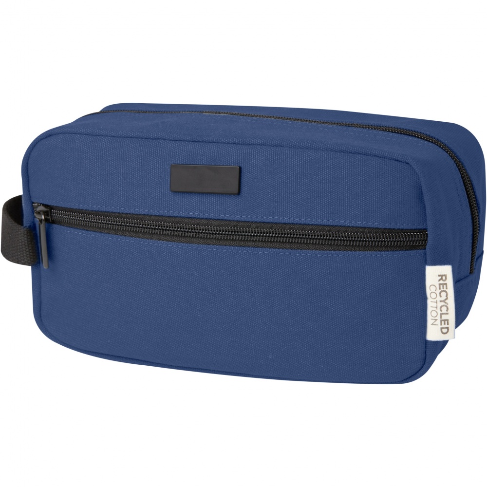 Logo trade promotional giveaway photo of: Joey GRS recycled canvas travel accessory pouch bag 3.5L