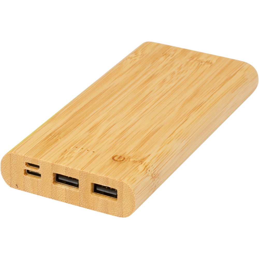 Logo trade promotional products picture of: Tulda 10.000 mAh bamboo power bank