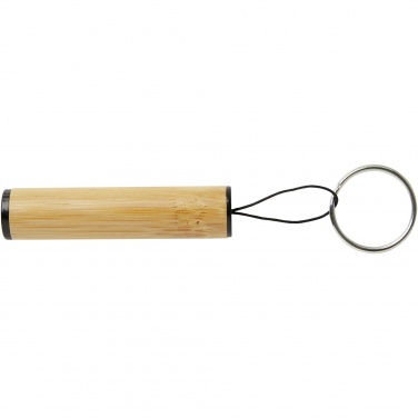 Logo trade promotional merchandise photo of: Cane bamboo key ring with light