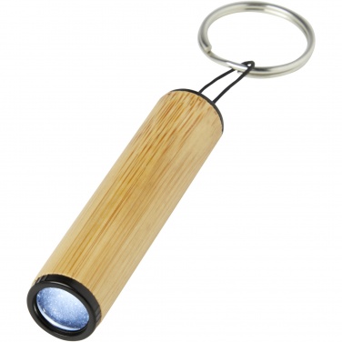 Logo trade advertising product photo of: Cane bamboo key ring with light