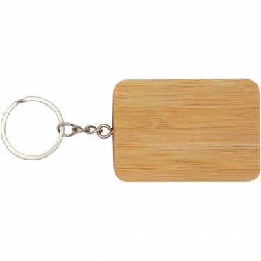 Logo trade business gift photo of: Reel 6-in-1 retractable bamboo key ring charging cable