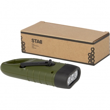 Logo trade advertising product photo of: Helios recycled plastic solar dynamo flashlight with carabiner