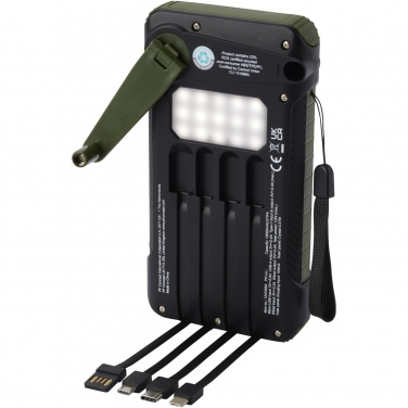 Logotrade promotional gift picture of: Soldy 10.000 mAh RCS recycled plastic solar dynamo power bank 