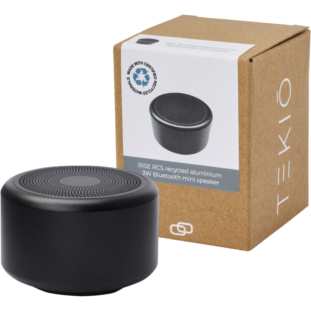 Logo trade promotional giveaway photo of: Rise 3W RCS recycled aluminium Bluetooth® mini speaker 