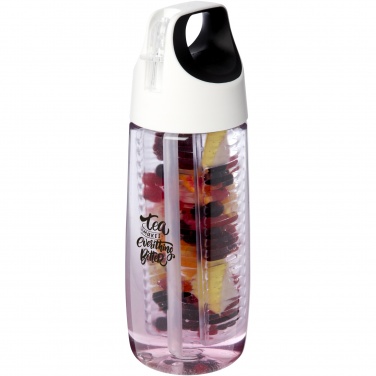 Logo trade promotional products image of: HydroFruit 700 ml recycled plastic sport bottle with flip lid and infuser