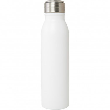 Logo trade promotional merchandise image of: Harper 700 ml RCS certified stainless steel water bottle with metal loop
