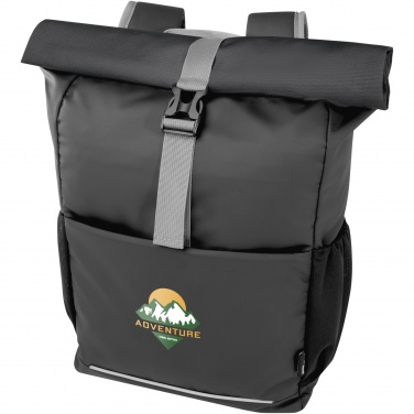 Logotrade corporate gift image of: Aqua 15" GRS recycled water resistant roll-top bike bag 20L